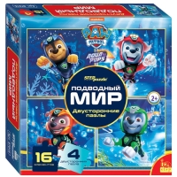 Мозаика &laquo;Щенячий патруль. Подводный мир. Двусторонние пазлы&raquo; (IQ step), Никелодион, 16 элементов