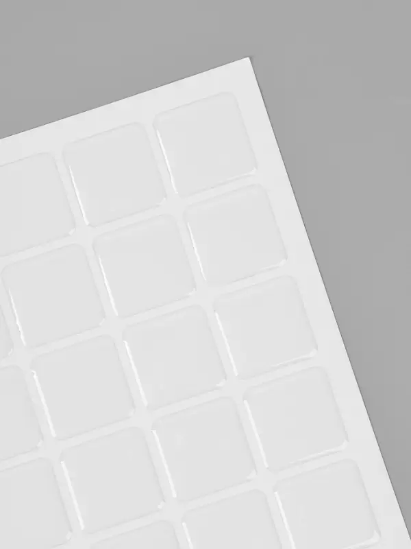 Стикеры эпоксидные прозрачные заготовки 3D 100 шт 3 х 3 см