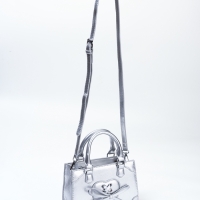 Сумка женская, 20*8*14, отд на молнии, длин ремень, серебро Сумка женская, 20*8*14, отд на молнии, длин ремень, серебро