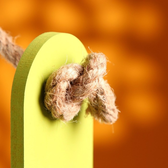 Кашпо деревянное 25.5&times;15&times;30 см "Аром", ручка канат, Фисташковый