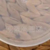 Контейнер круглый Доляна, пищевой, 500 мл, прозрачный, крышка синяя