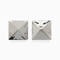 Клипсы &laquo;Тренд&raquo; квадрат, цвет серебро