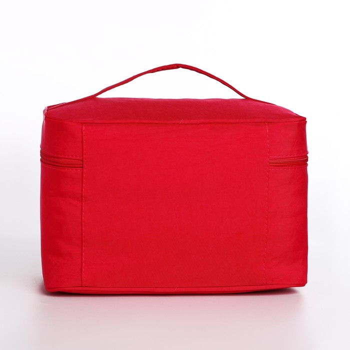 Косметичка на молнии, цвет малиновый