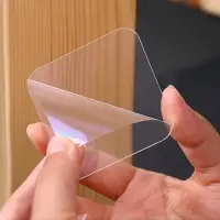 Двусторонние самоклеящиеся держатели ТУНДРА, 33.5&times;33.5 мм, прозрачные, 4 шт.