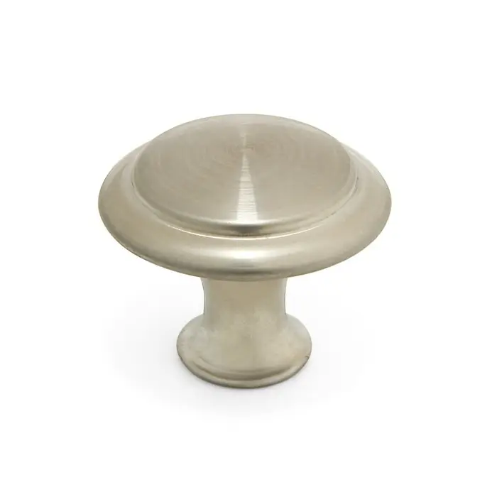 Ручка кнопка ТУНДРА, d=28 мм, цвет матовый никель