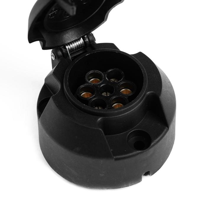 Соединитель для электропроводки прицепа, розетка и вилка, 7 контактов, пластик Соединитель для электропроводки прицепа, розетка и вилка, 7 контактов, пластик