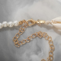 Чокер &laquo;Морская звезда&raquo;, белый в золоте, 42 см