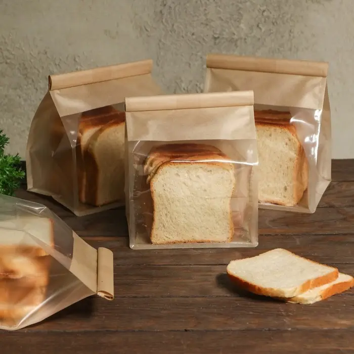 Пакет крафт бумажный, с окном, прямоугольное дно, 16&times;13&times;26 см