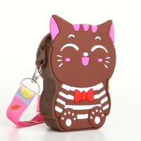 Сумка детская для девочки на молнии, цвет коричневый Сумка детская для девочки на молнии, цвет коричневый