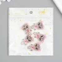 Декор для творчества акрил "Совушка в розовом свитере с сумкой" 2,7х3,7 см