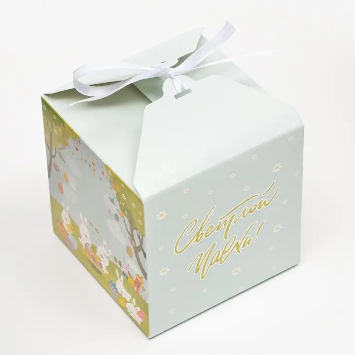 Коробка складная "Светлой пасхи!", 14 х 14 х 14 см