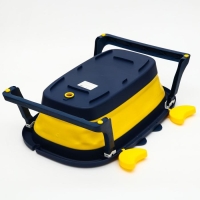 Ванночка детская складная со сливом, &laquo;Краб&raquo;, 67 см., цвет синий/желтый