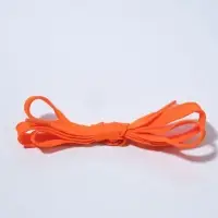 Шнурки для обуви, пара, плоские, 12 мм, 120 см, оранжевые, неоновые