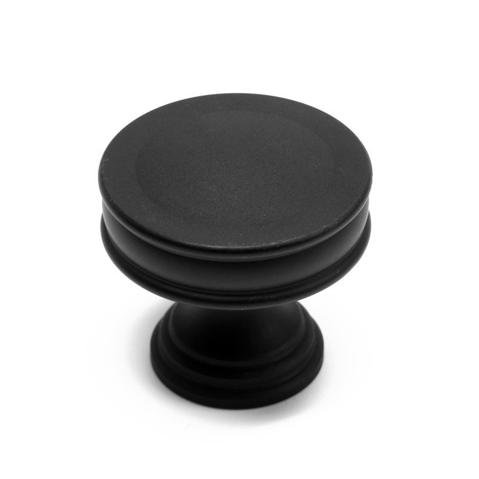 Ручка-кнопка CAPPIO PK324, d=30 мм, цвет черный, 8 шт.