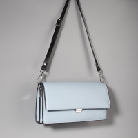 Ручка для сумки из натуральной кожи, регулируемая, с карабинами, 60 ± 2 см × 1,2 см, цвет чёрный/серебряный Ручка для сумки из натуральной кожи, регулируемая, с карабинами, 60 ± 2 см × 1,2 см, цвет чёрный/серебряный