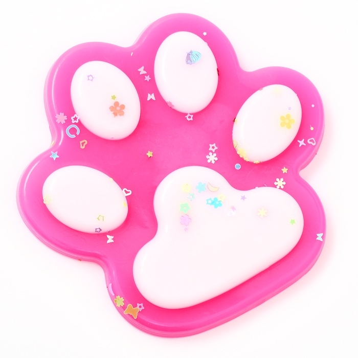 Сквиш антистресс - игрушка &laquo;Кошачья лапка&raquo;, с блёстками, МИКС