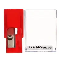 Точилка ErichKrause City Mini Classic, 1 отверстие, с контейнером, пластиковая, МИКС