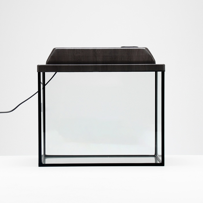 Аквариум "Прямоугольный" с крышкой, 20 литров, 36 х 19 х 29/34 см, венге