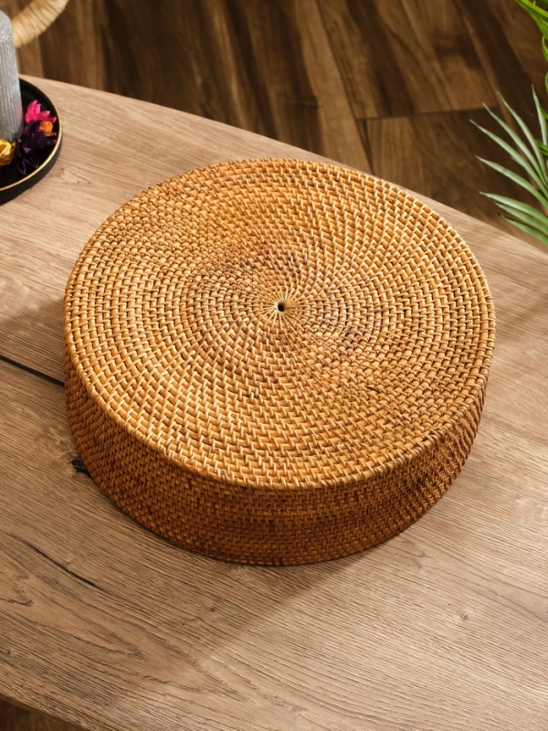 Корзина плетеная ротанг, 30х30х10 см