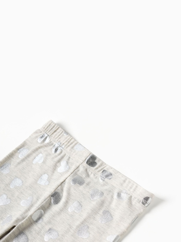 Леггинсы (лосины) детские KAFTAN "Сердце" р. 34 (122-128 см), серый