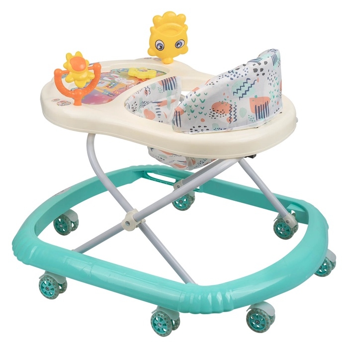 Ходунки Ходунки "Солнышко С" 7 силик. колес, муз. (упак.7 шт.) (Indigo), бирюзовый