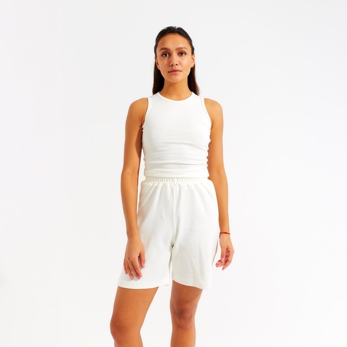 Шорты пижамные женские MINAKU: Home collection цвет экрю, р-р 46 Шорты пижамные женские MINAKU: Home collection цвет экрю, р-р 46