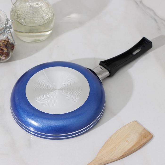 Сковорода &laquo;Лерой&raquo;, d=14 см, пластиковая ручка, антипригарное покрытие, цвет МИКС