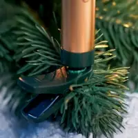 Светодиодные &laquo;Свечи на прищепках золотистые&raquo; 9 см, набор 10 шт, 10 LED, от батареек АААх6, пульт, свечение тёплое белое