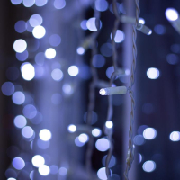 Гирлянда &laquo;Занавес&raquo; 2 &times; 9 м, IP65, УМС, белая нить, 1800 LED, свечение белое, 220 В