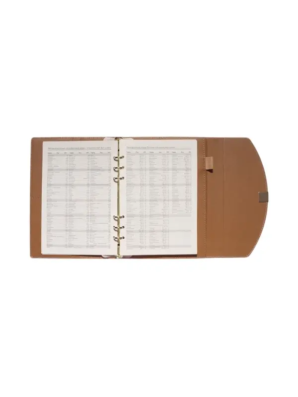 Органайзер на кольцах, A5, с клапаном, 80л, линия, к/зам, Розовый