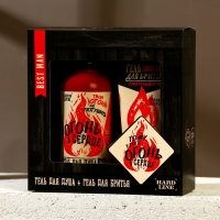 Подарочный набор косметики &laquo;Тому, у кого огонь в сердце&raquo;, гель для душа 300 мл и гель для бритья 110 мл, HARD LINE