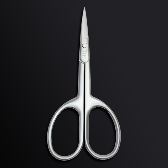 Ножницы маникюрные &laquo;Premium satin&raquo;, узкие, прямые, матовые, 9,6 см, цвет серебристый