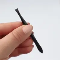 Пинцет прямой, узкий, 8.5 см, чёрный