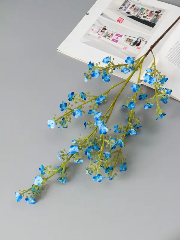 Цветы искусственные "Вероника Георгия" 92 см, голубой