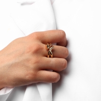 Кольцо металл &laquo;Тренд&raquo; гвоздь, цвет золото, безразмерное