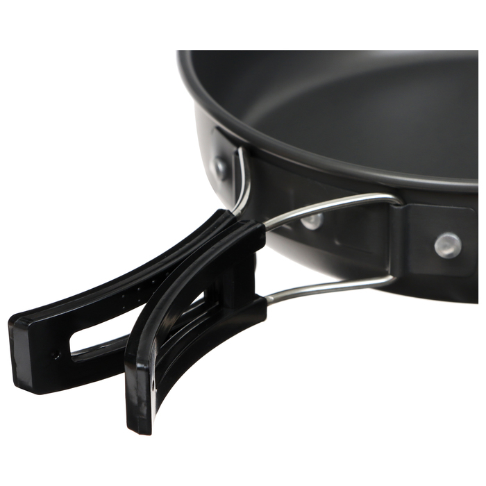 Набор туристической посуды Maclay: чайник, кастрюля, сковорода, 3 чашки, черпак, лопатка, губка