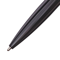 Ручка подарочная шариковая в кожзам футляре поворотная ПБ корпус черный/золото