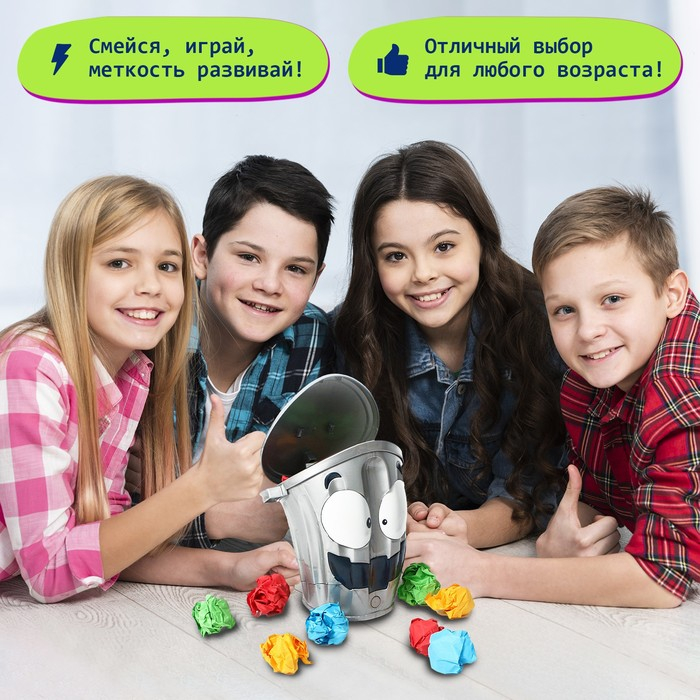 Настольная игра на меткость «Ведро сошло с ума», работает от батареек, 2-4 игрока, 4+ Настольная игра на меткость «Ведро сошло с ума», работает от батареек, 2-4 игрока, 4+