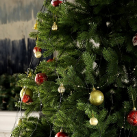 Гирлянда &laquo;Сеть&raquo; d=1.5 м с кольцом на ёлку, IP20, тёмная нить, 204 LED, свечение мульти, 8 режимов, 220 В