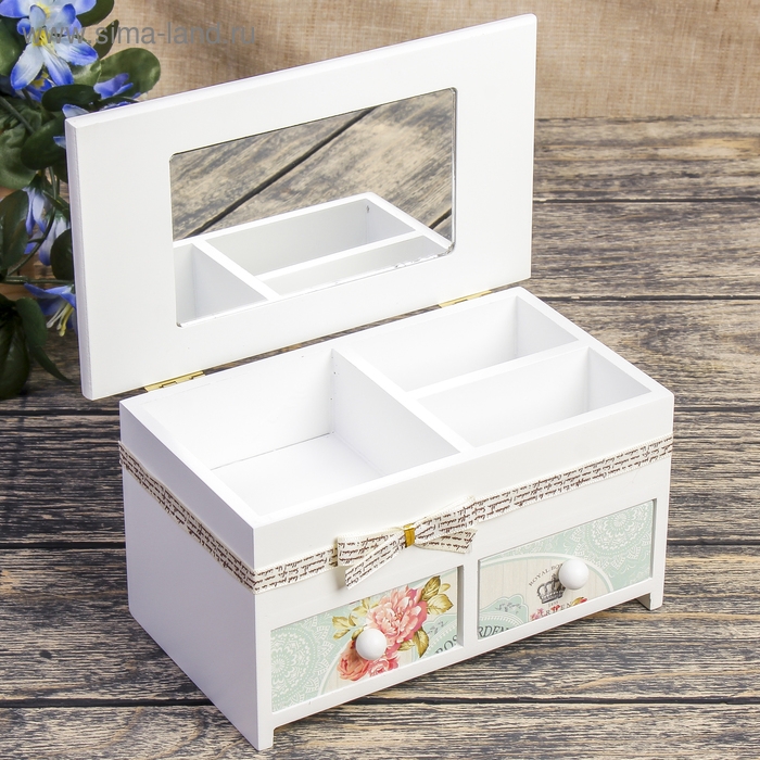 Шкатулка дерево комод "Цветочный" 9,5х19,5х11 см