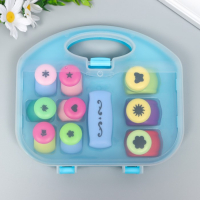 Набор фигурных дыроколов в сундучке для обработки края, 10 шт МИКС