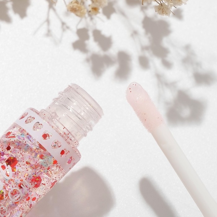 Набор 2 предмета: браслет, блеск для губ Набор 2 предмета: браслет, блеск для губ "Единорог" звезда, цвет розовый, 6см