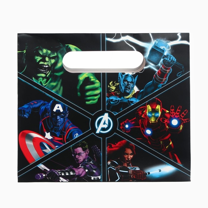 Пакет-коробка "Герои", Мстители, 24х20х7
