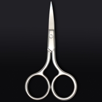 Ножницы маникюрные &laquo;Premium&raquo;, загнутые, широкие, 9 см, на блистере, цвет серебристый