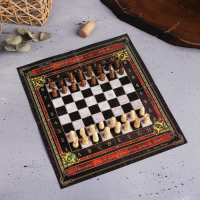 Винный набор: нож-сомелье со штопором, каплеуловитель, нож для фольги и пробка для вина с шахматами &laquo;Поздравляю&raquo;.