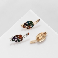 Брошь &laquo;Краски&raquo; художника, цвет МИКС (неделимая фасовка 12 шт., цена за шт.)