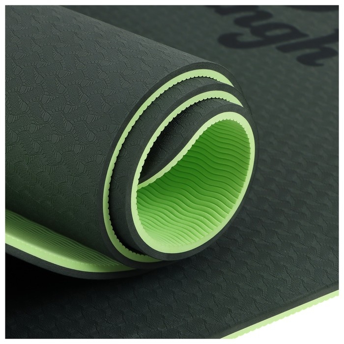 Коврик для йоги Sangh, 183&times;61&times;0,8 см, цвет тёмно-зелёный