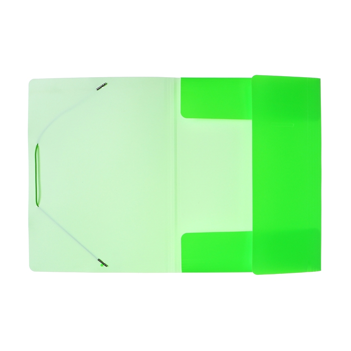 Папка на резинке А4, 500 мкм, Calligrata "Neon", корешок 30 мм, неоновая, салатовая