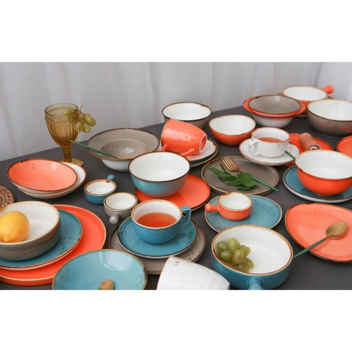 Салатник фарфоровый Magistro &laquo;Церера&raquo;, 440 мл, 15,3&times;13 см, цвет оранжевый