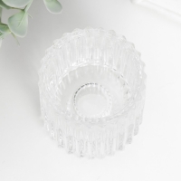 Подсвечник стекло на 1 свечу "Долли" d-2,5 см, 4 см прозрачный 6х5х5 см